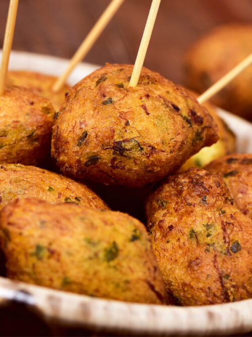 Bunyols de bacallà, recepta