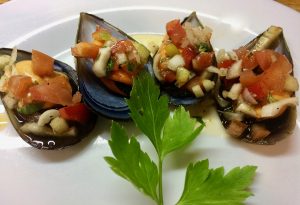Musclos a la vinagreta de verdures, recepta