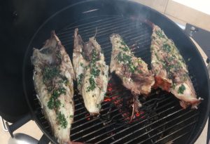 Escorpores a la brasa, recepta