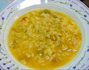 arròs amb col i fesols, recepta