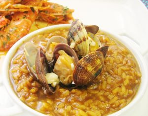 Arròs d ortigues i grumols, recepta