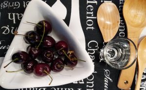 Cireres amb aiguardent, recepta