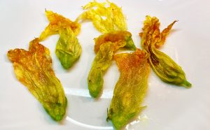 Flor de carbassó fregida, recepta