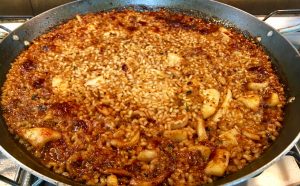 Arròs sec de calamar, recepta