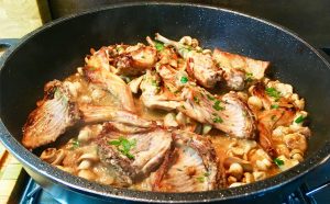 Conill amb moixernons, recepta