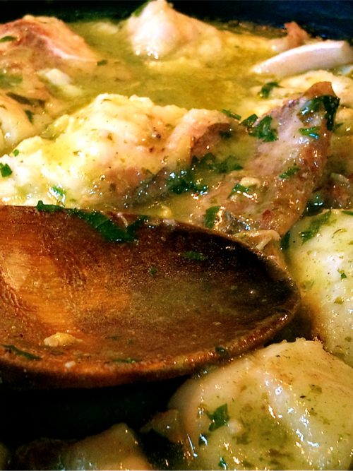 Lluç amb salsa verda, recepta