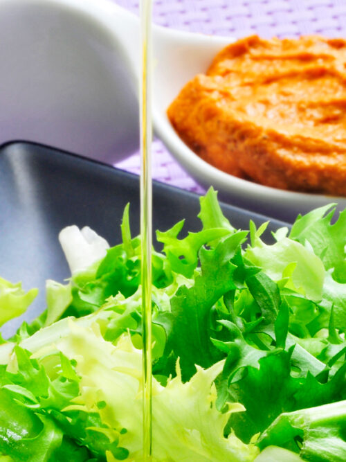 Amanida escarola amb romesco, recepta, cuina catalana